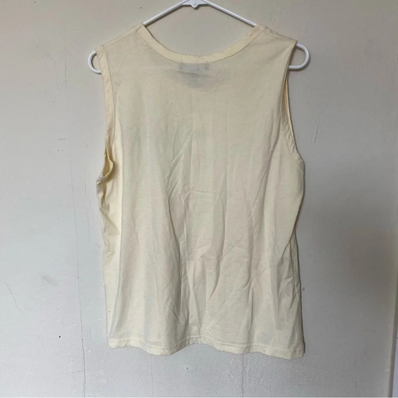 NWT Lea & Viola Anthropologie Make It Rainbow Cream Off White Cotton Tank Top XS - Picture 4 of 6